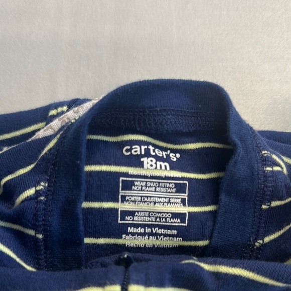 Carter's - LIKE NEW - Long Sleeve Onesie sleeper with Chameleon Graphics - Picture 3 of 4